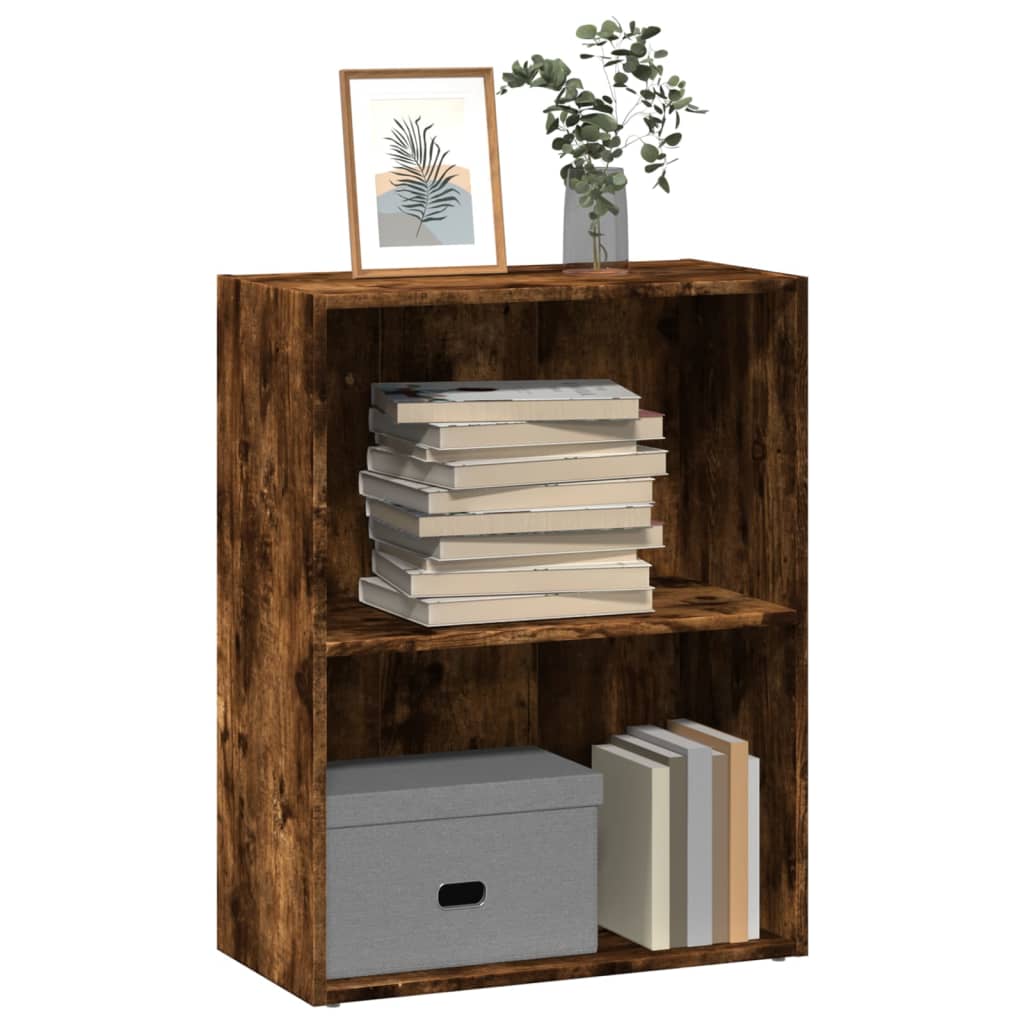 Libreria Rovere Fumo 60x30x77 cm in Legno Multistrato