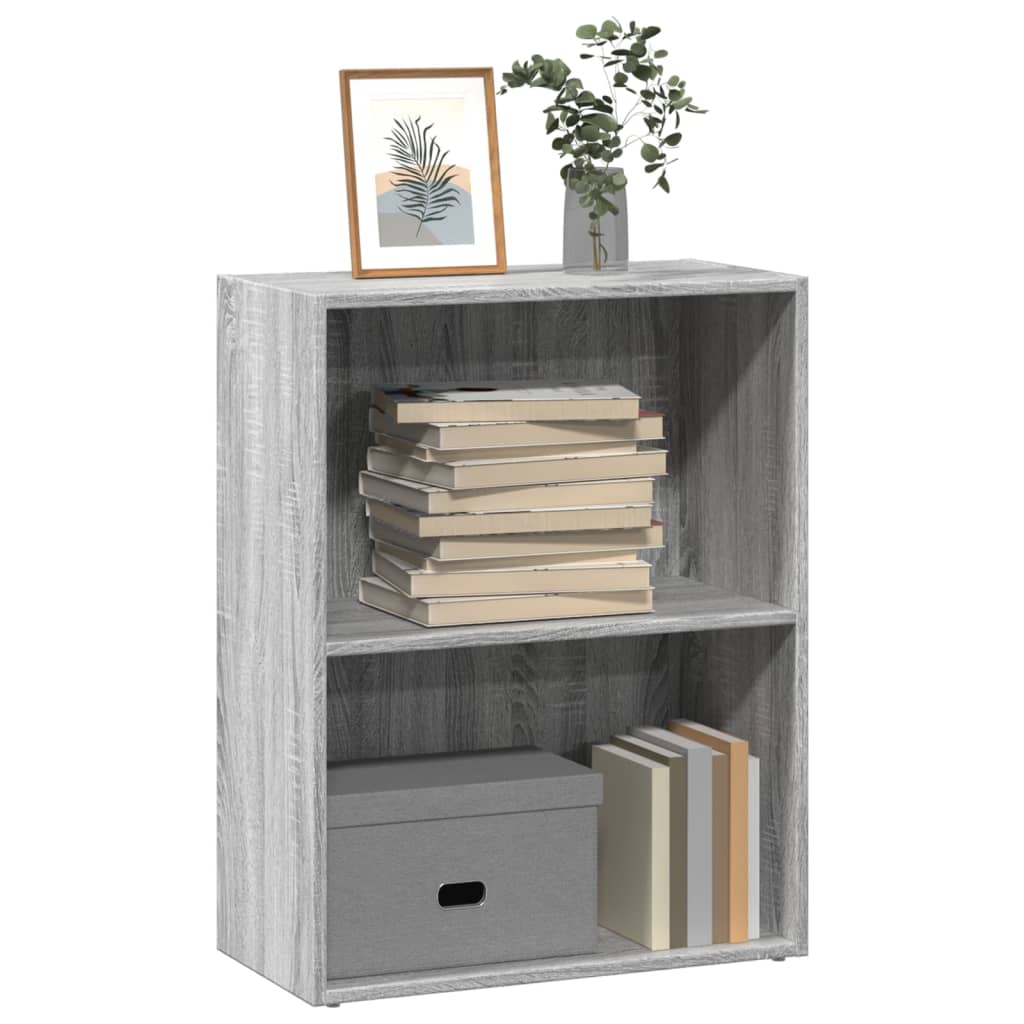 Libreria Grigio Sonoma 60x30x77 cm in Legno Multistrato