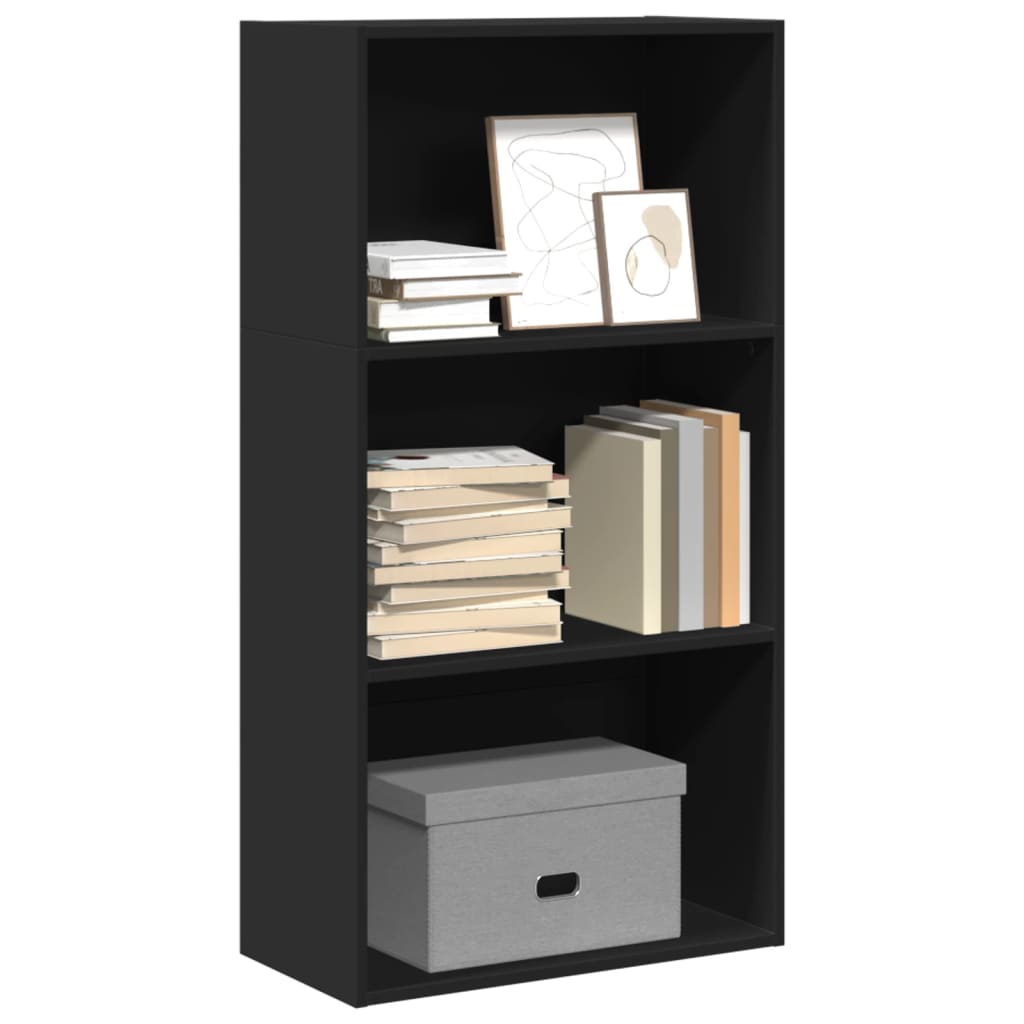 Libreria Nera 60x30x114 cm in Legno Multistrato