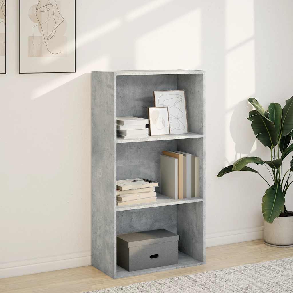 Libreria Grigio Cemento 60x30x114 cm in Legno Multistrato