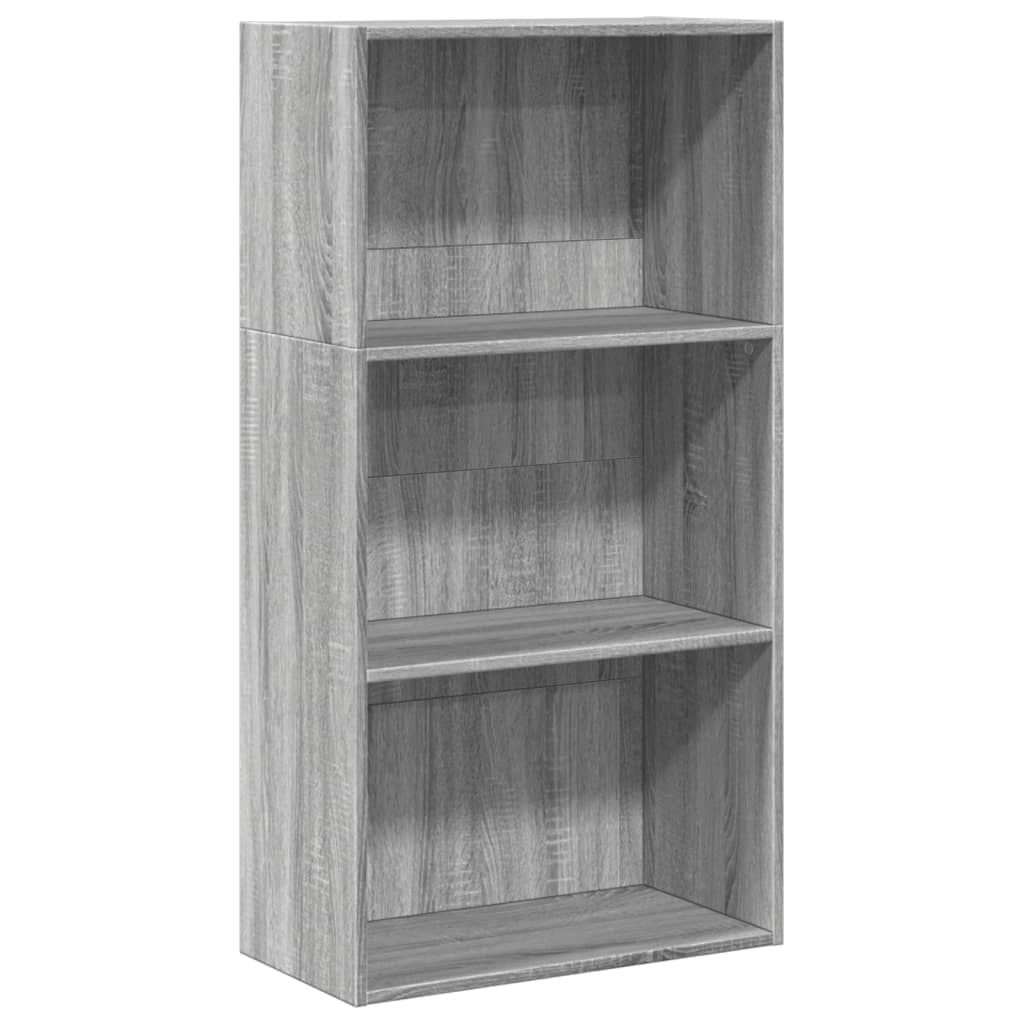 Libreria Grigio Sonoma 60x30x114 cm in Legno Multistrato