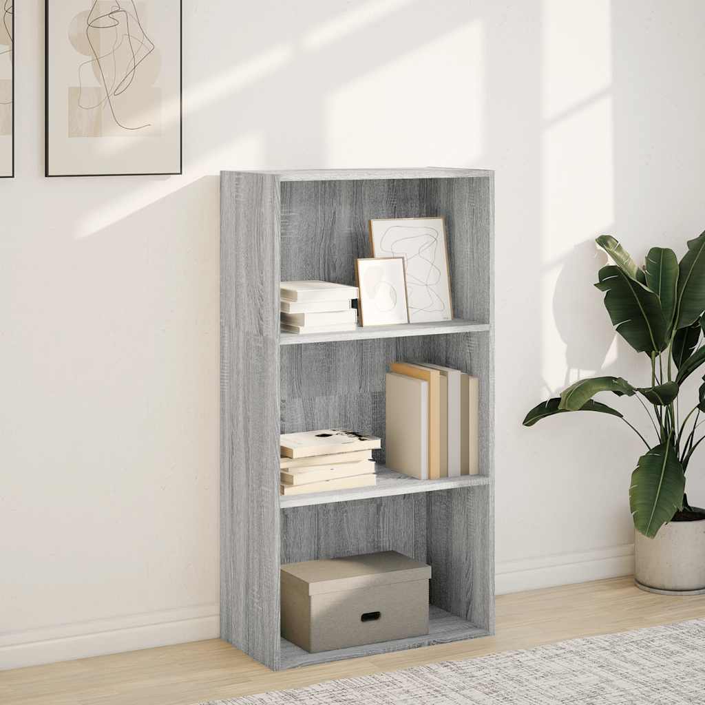 Libreria Grigio Sonoma 60x30x114 cm in Legno Multistrato