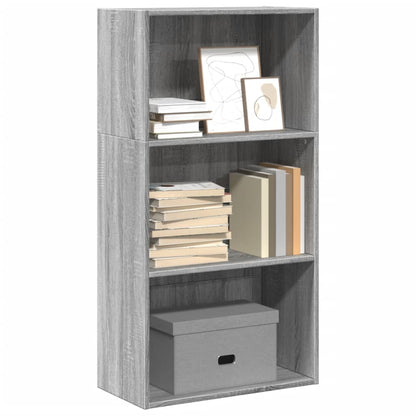 Libreria Grigio Sonoma 60x30x114 cm in Legno Multistrato