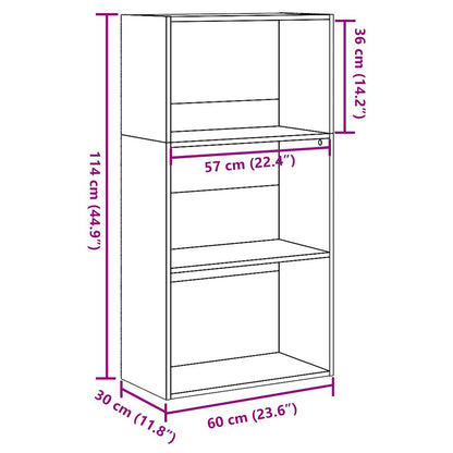 Libreria Rovere Marrone 60x30x114 cm in Legno Multistrato