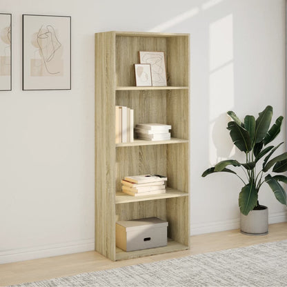 Libreria Rovere Sonoma 60x30x152 cm in Legno Multistrato