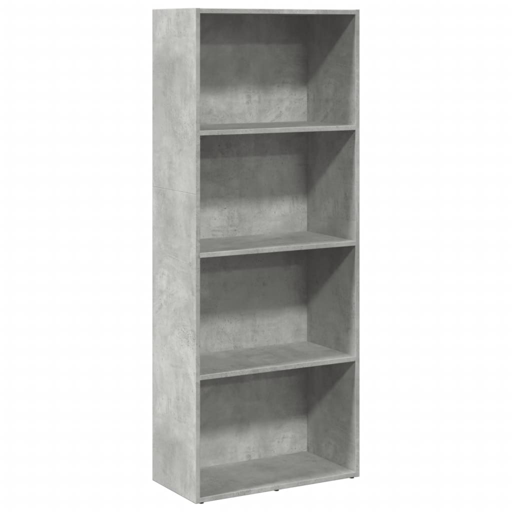 Libreria Grigio Cemento 60x30x152 cm in Legno Multistrato