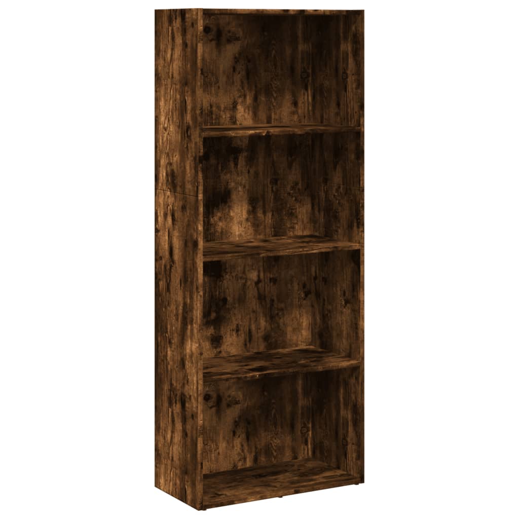 Libreria Rovere Fumo 60x30x152 cm in Legno Multistrato