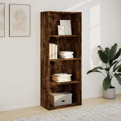 Libreria Rovere Fumo 60x30x152 cm in Legno Multistrato