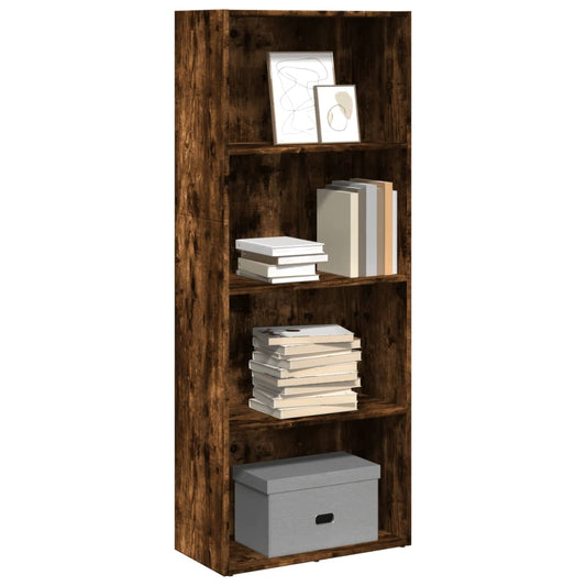 Libreria Rovere Fumo 60x30x152 cm in Legno Multistrato