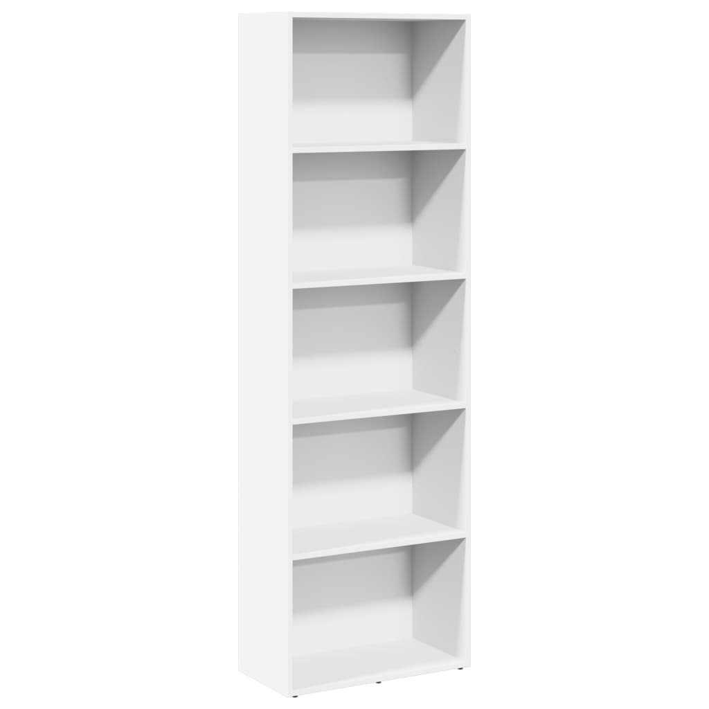 Libreria Bianca 60x30x189 cm in Legno Multistrato