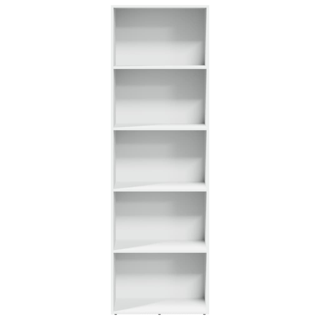 Libreria Bianca 60x30x189 cm in Legno Multistrato