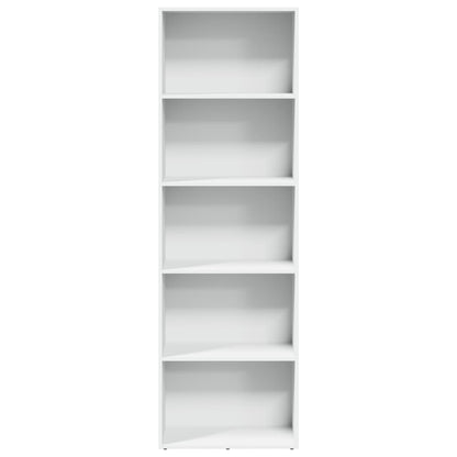 Libreria Bianca 60x30x189 cm in Legno Multistrato