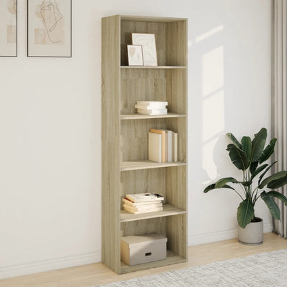 Libreria Rovere Sonoma 60x30x189 cm in Legno Multistrato