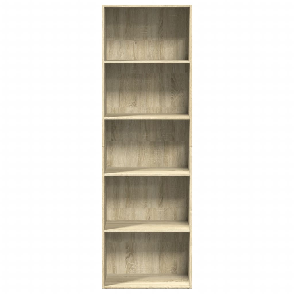 Libreria Rovere Sonoma 60x30x189 cm in Legno Multistrato