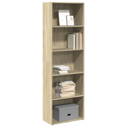 Libreria Rovere Sonoma 60x30x189 cm in Legno Multistrato