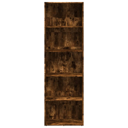 Libreria Rovere Fumo 60x30x189 cm in Legno Multistrato