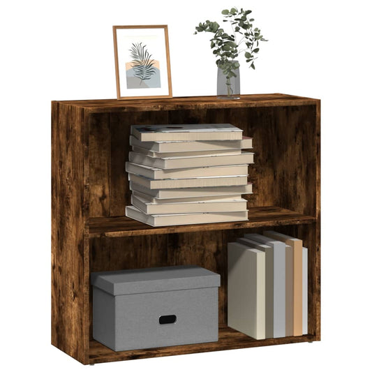 Libreria Rovere Fumo 80x30x77 cm in Legno Multistrato