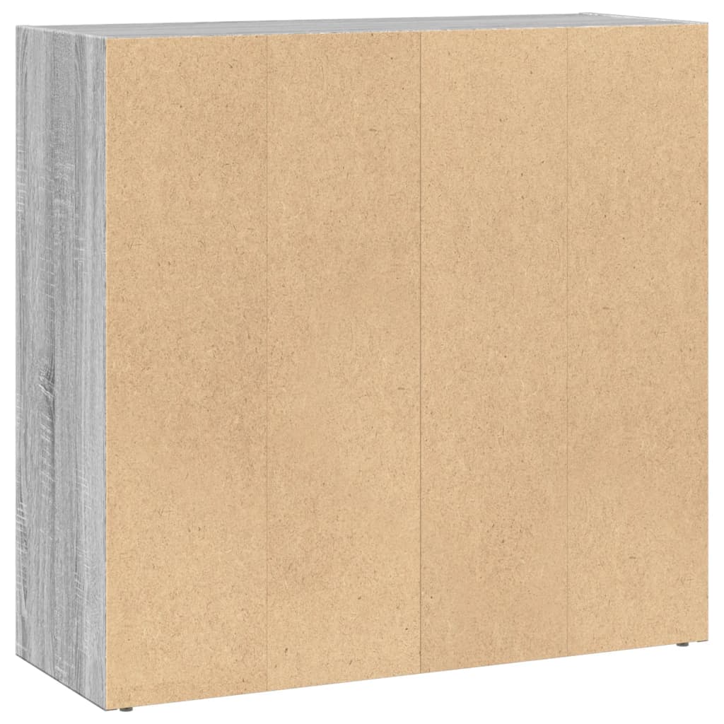 Libreria Grigio Sonoma 80x30x77 cm in Legno Multistrato