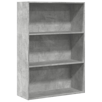 Libreria Grigio Cemento 80x30x114 cm in Legno Multistrato