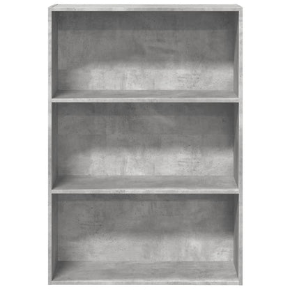 Libreria Grigio Cemento 80x30x114 cm in Legno Multistrato