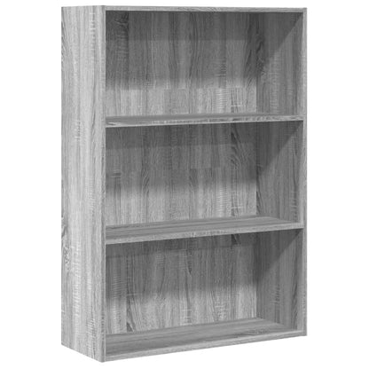 Libreria Grigio Sonoma 80x30x114 cm in Legno Multistrato