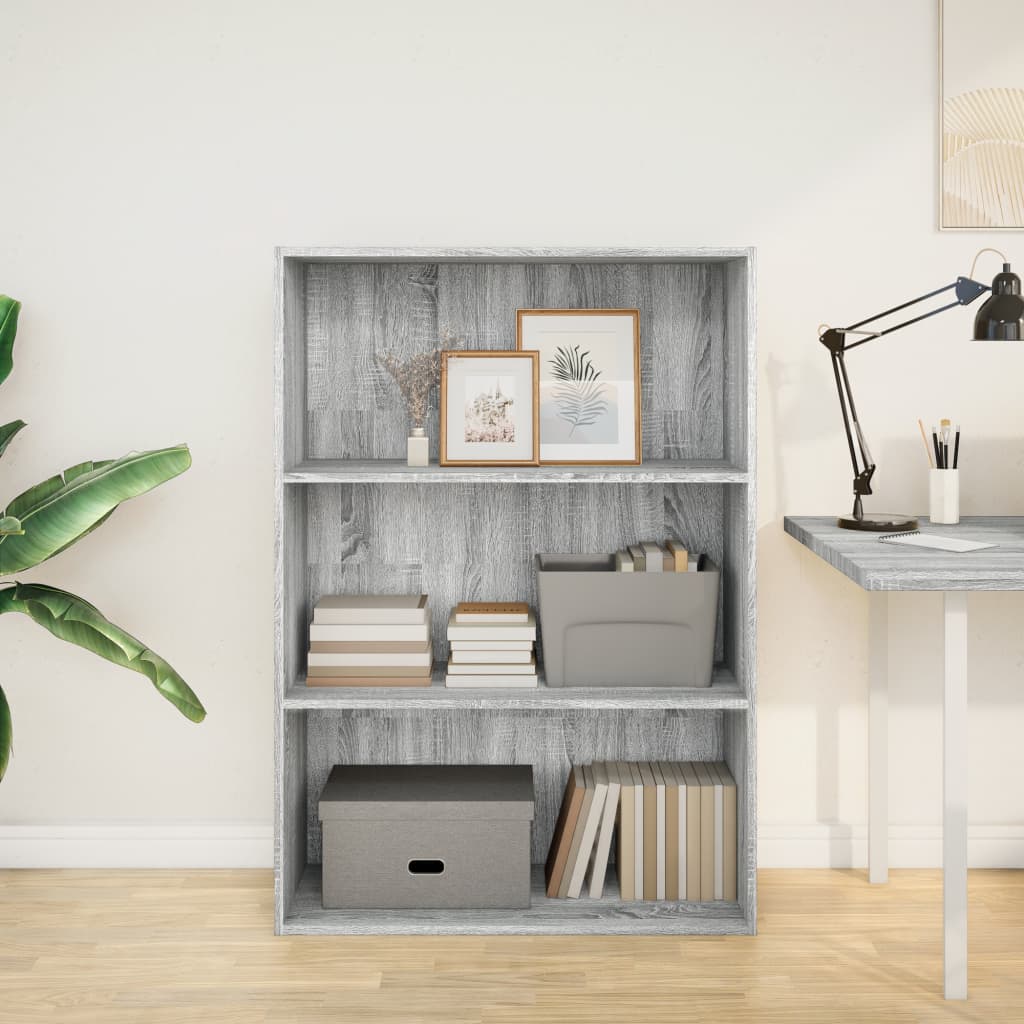 Libreria Grigio Sonoma 80x30x114 cm in Legno Multistrato