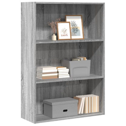 Libreria Grigio Sonoma 80x30x114 cm in Legno Multistrato