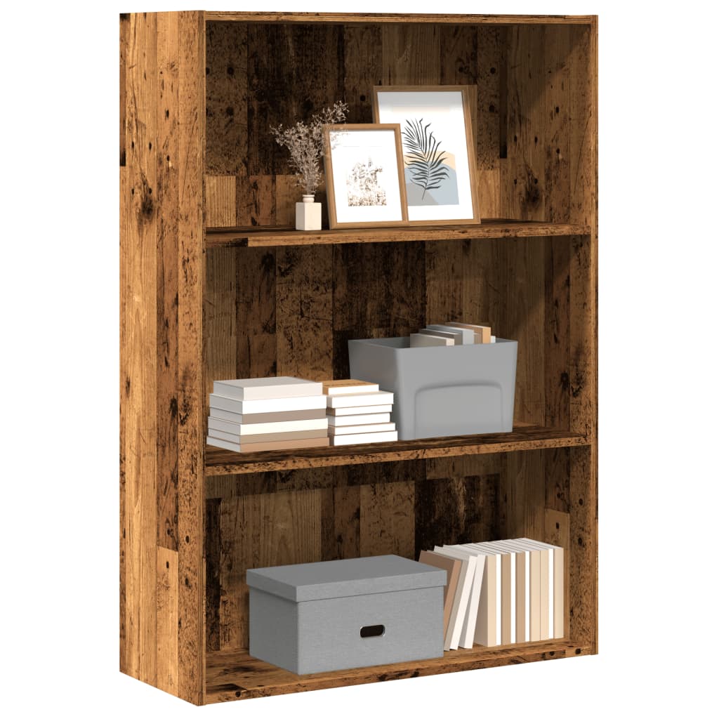 Libreria Legno Antico 80x30x114 cm in Legno Multistrato