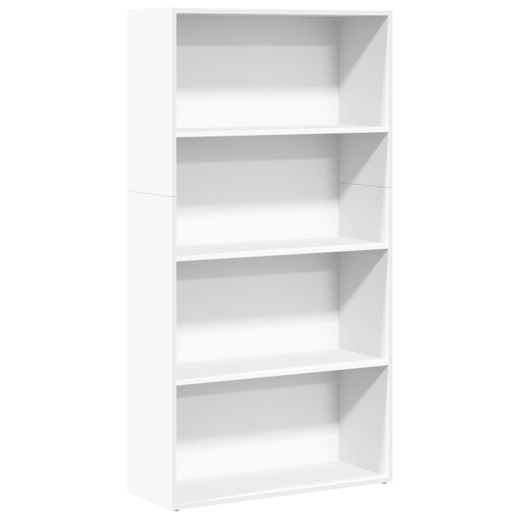 Libreria Bianca 80x30x152 cm in Legno Multistrato