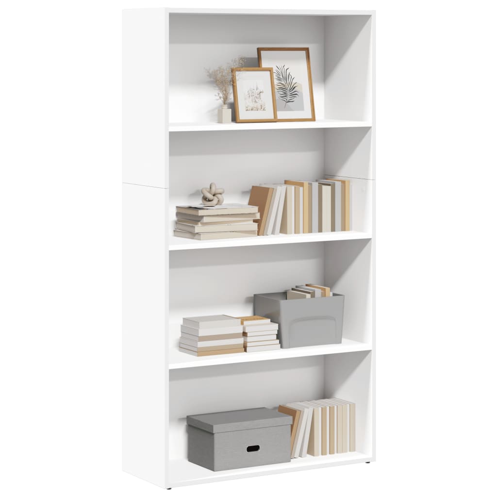 Libreria Bianca 80x30x152 cm in Legno Multistrato