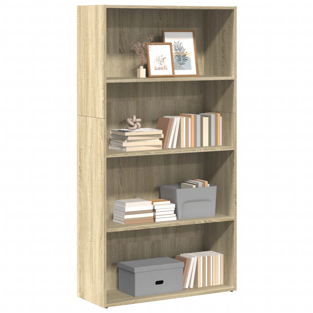 Libreria Rovere Sonoma 80x30x152 cm in Legno Multistrato