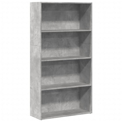 Libreria Grigio Cemento 80x30x152 cm in Legno Multistrato