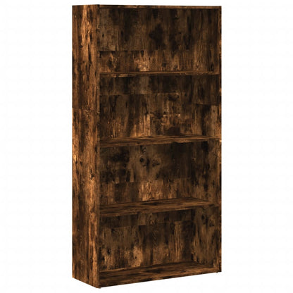 Libreria Rovere Fumo 80x30x152 cm in Legno Multistrato