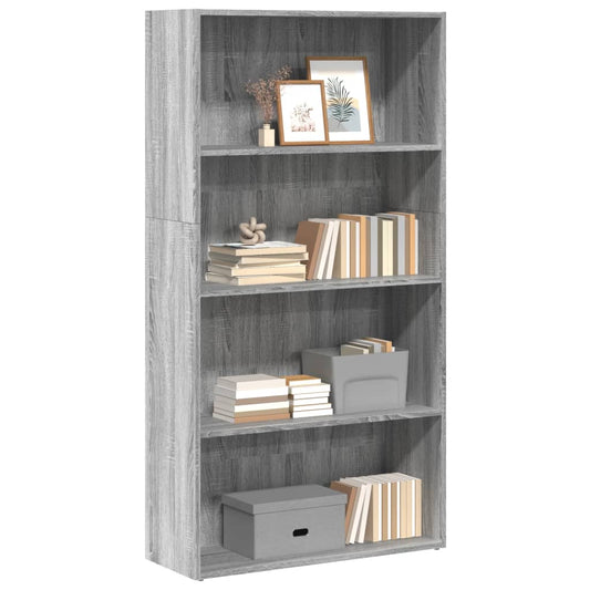 Libreria Grigio Sonoma 80x30x152 cm in Legno Multistrato