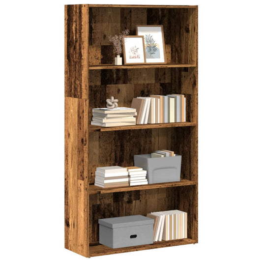 Libreria Legno Antico 80x30x152 cm in Legno Multistrato