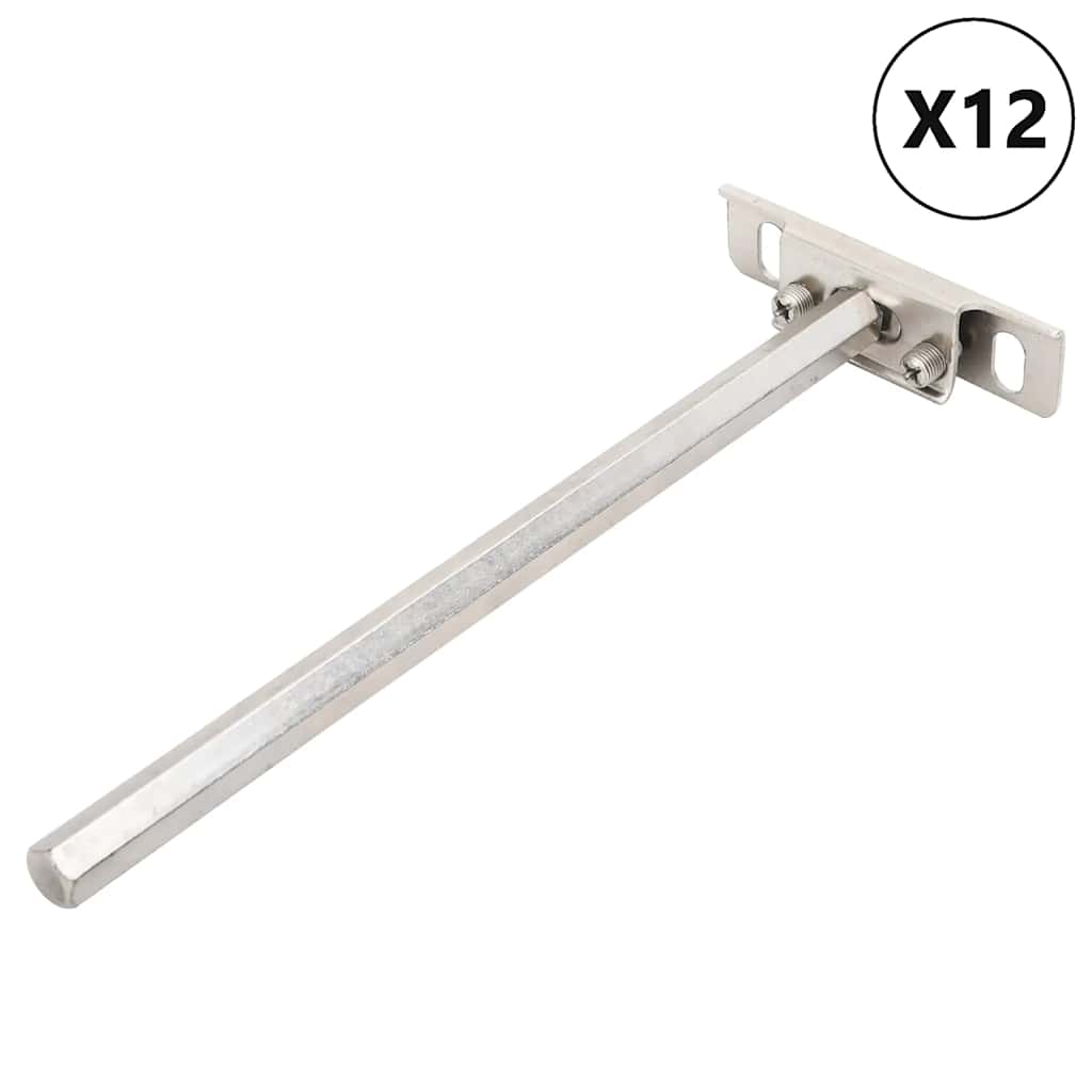 Staffe Mensole Galleggianti 12pz Ø12x200 mm Acciaio al Carbonio | homemem39
