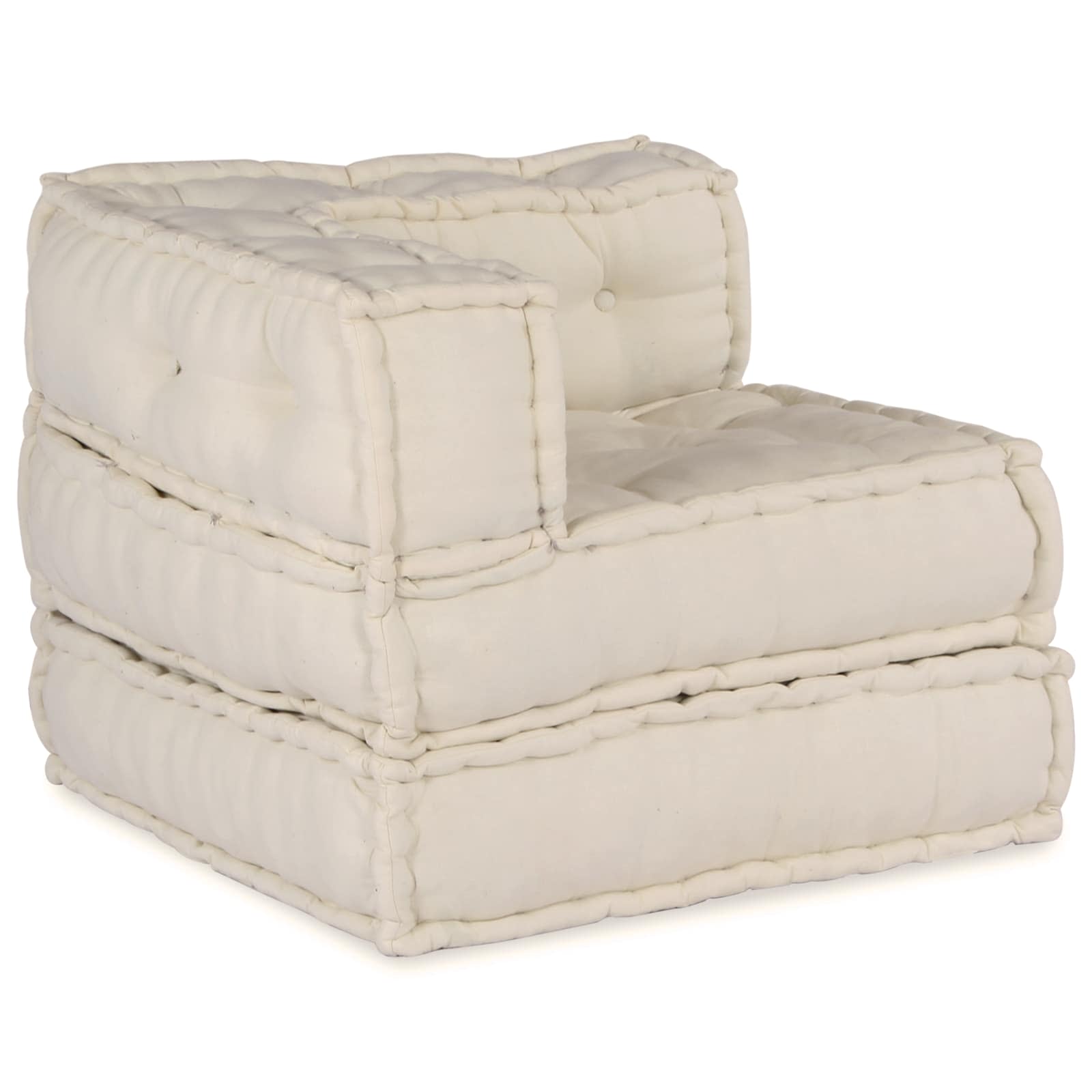 Unità di Divano Modulare 3 pcs Crema Tessuto | homemem39