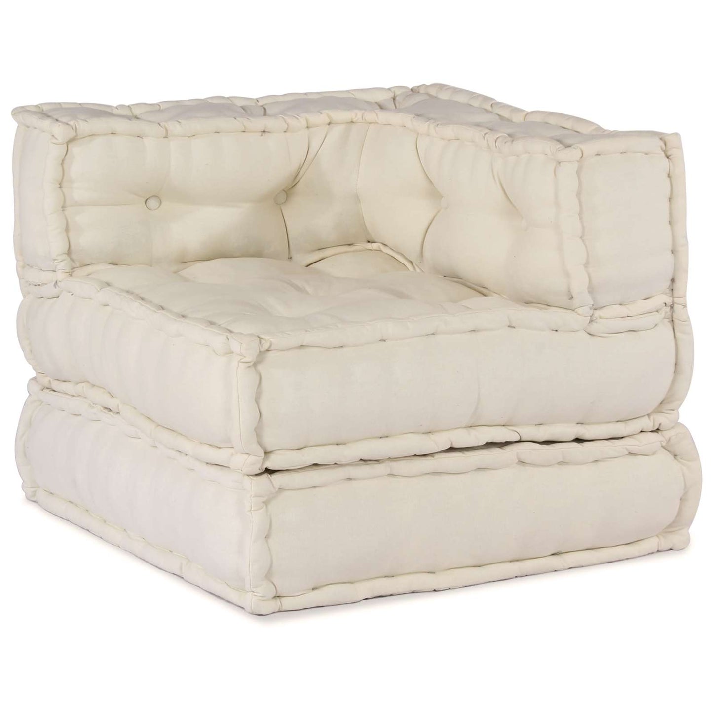 Unità di Divano Modulare 3 pcs Crema Tessuto | homemem39