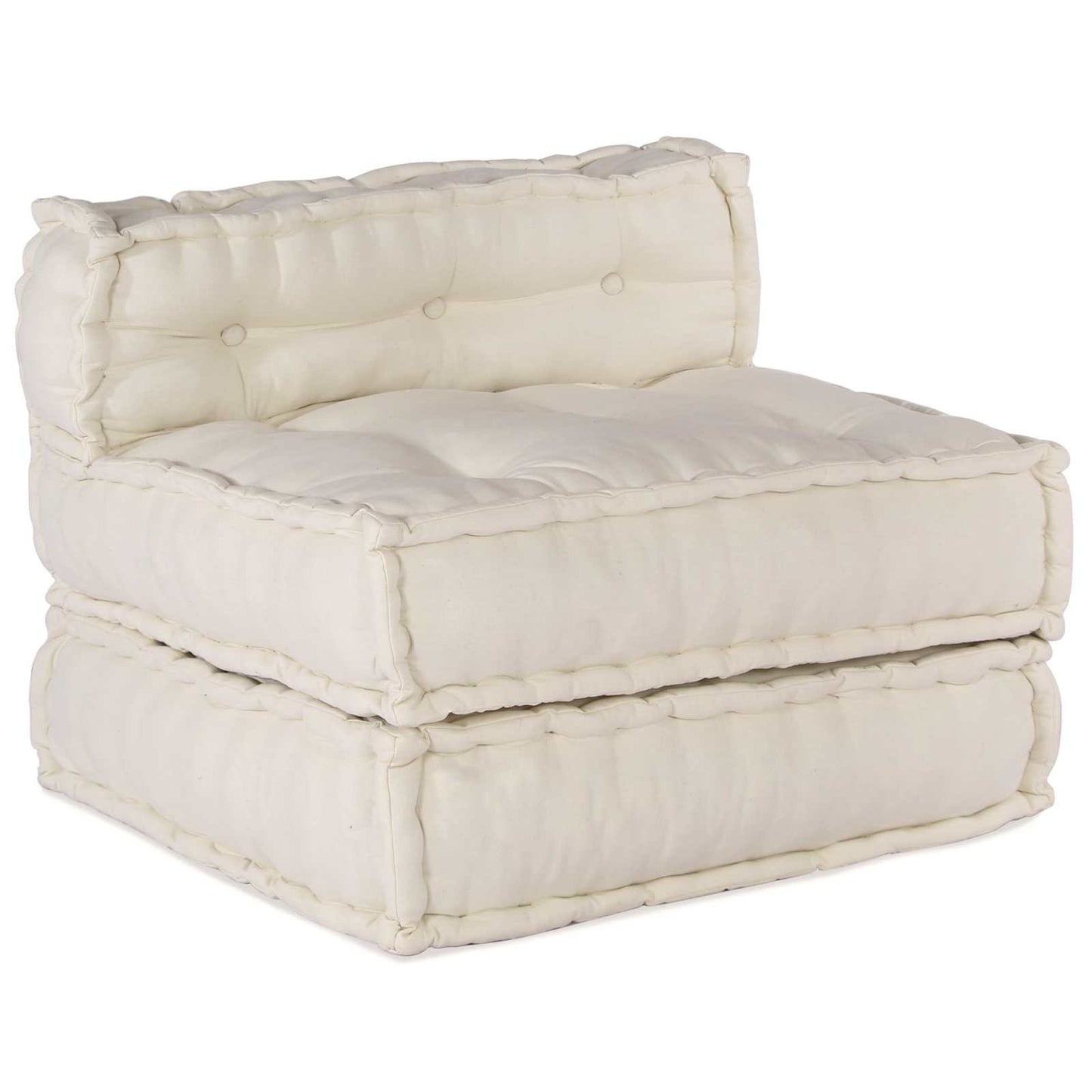 Unità di Divano Modulare 4 pcs Crema Tessuto | homemem39