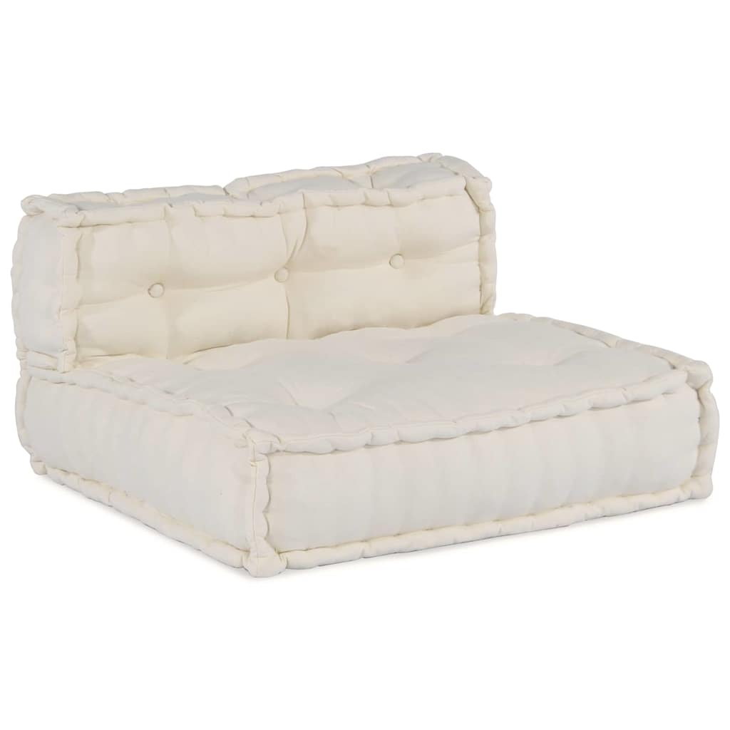 Unità di Divano Modulare 4 pcs Crema Tessuto | homemem39