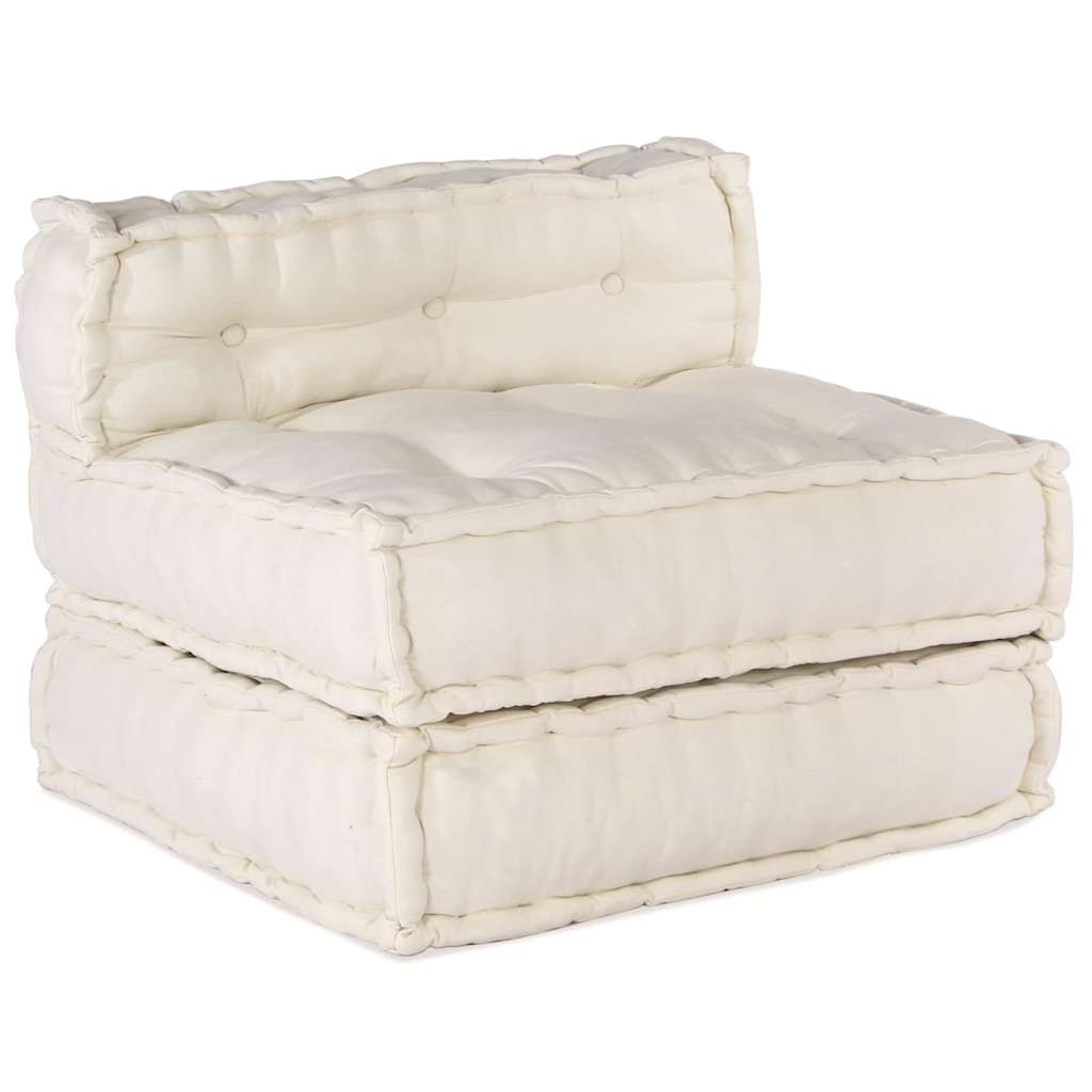 Unità di Divano Modulare 4 pcs Crema Tessuto | homemem39