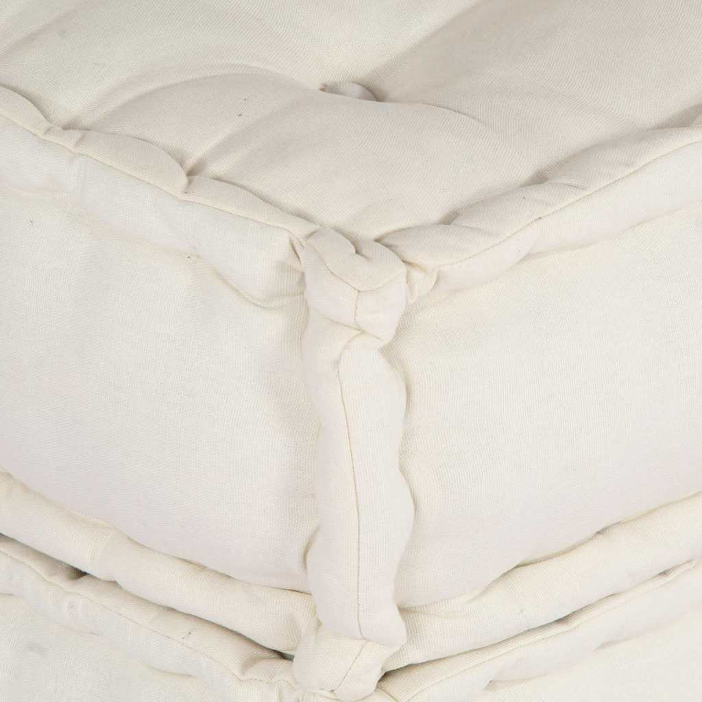 Unità di Divano Modulare 2 pcs Crema 140 x 70 x 36 cm Tessuto | homemem39