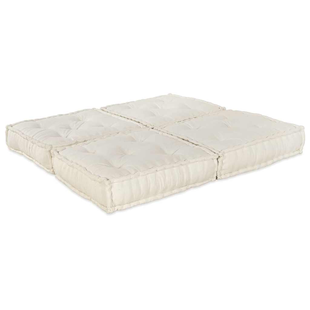 Unità di Divano Modulare 2 pcs Crema 140 x 70 x 36 cm Tessuto | homemem39