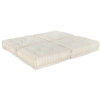 Unità di Divano Modulare 2 pcs Crema 140 x 70 x 36 cm Tessuto | homemem39