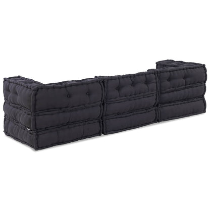 Unità di Divano Modulare 3 pcs Antracite Tessuto | homemem39
