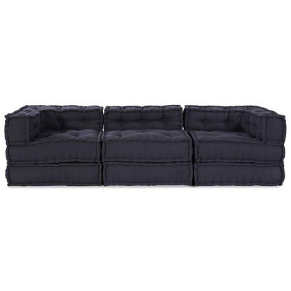 Unità di Divano Modulare 3 pcs Antracite Tessuto | homemem39