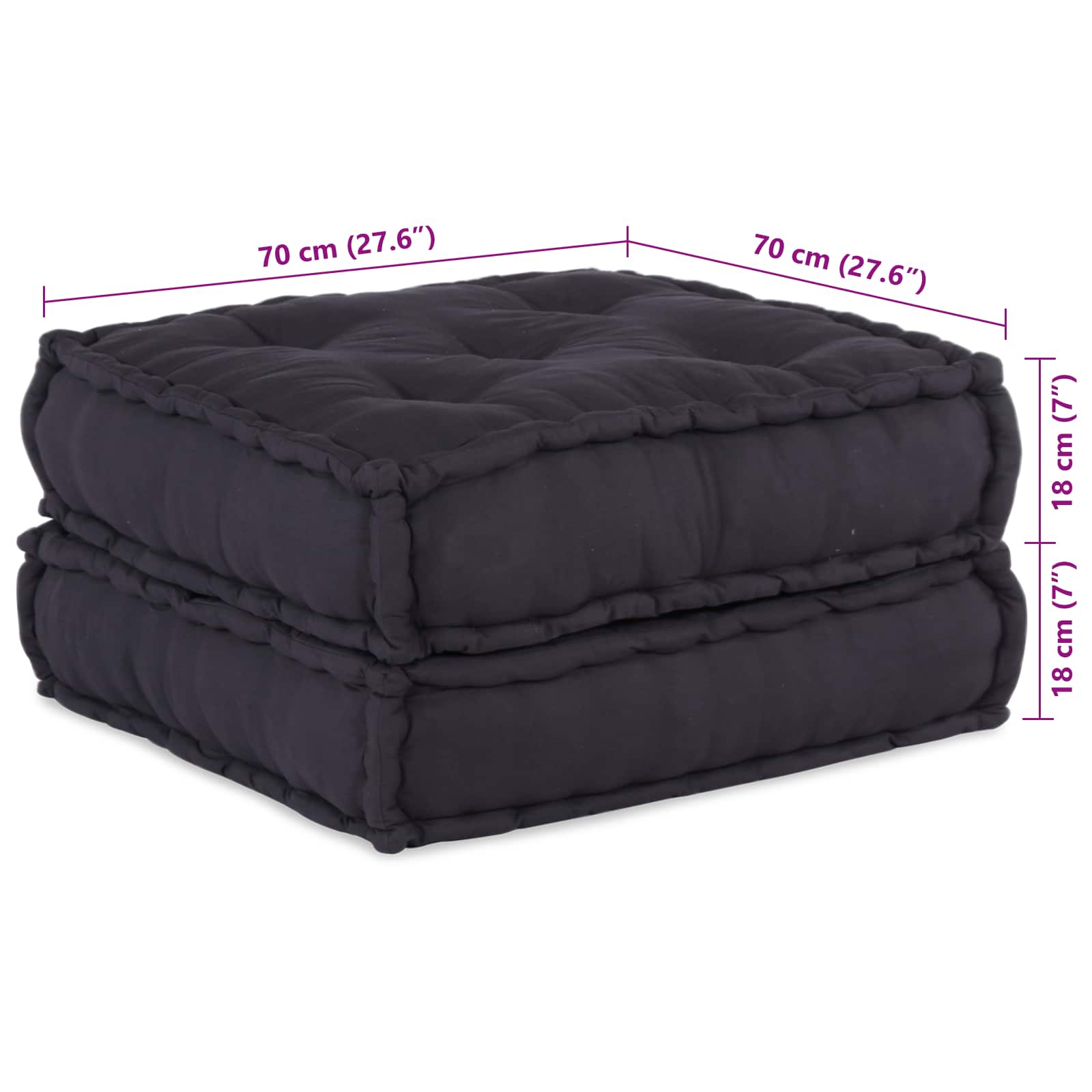 Unità di Divano Modulare 2 pcs Antracite 140 x 70 x 36 cm | homemem39