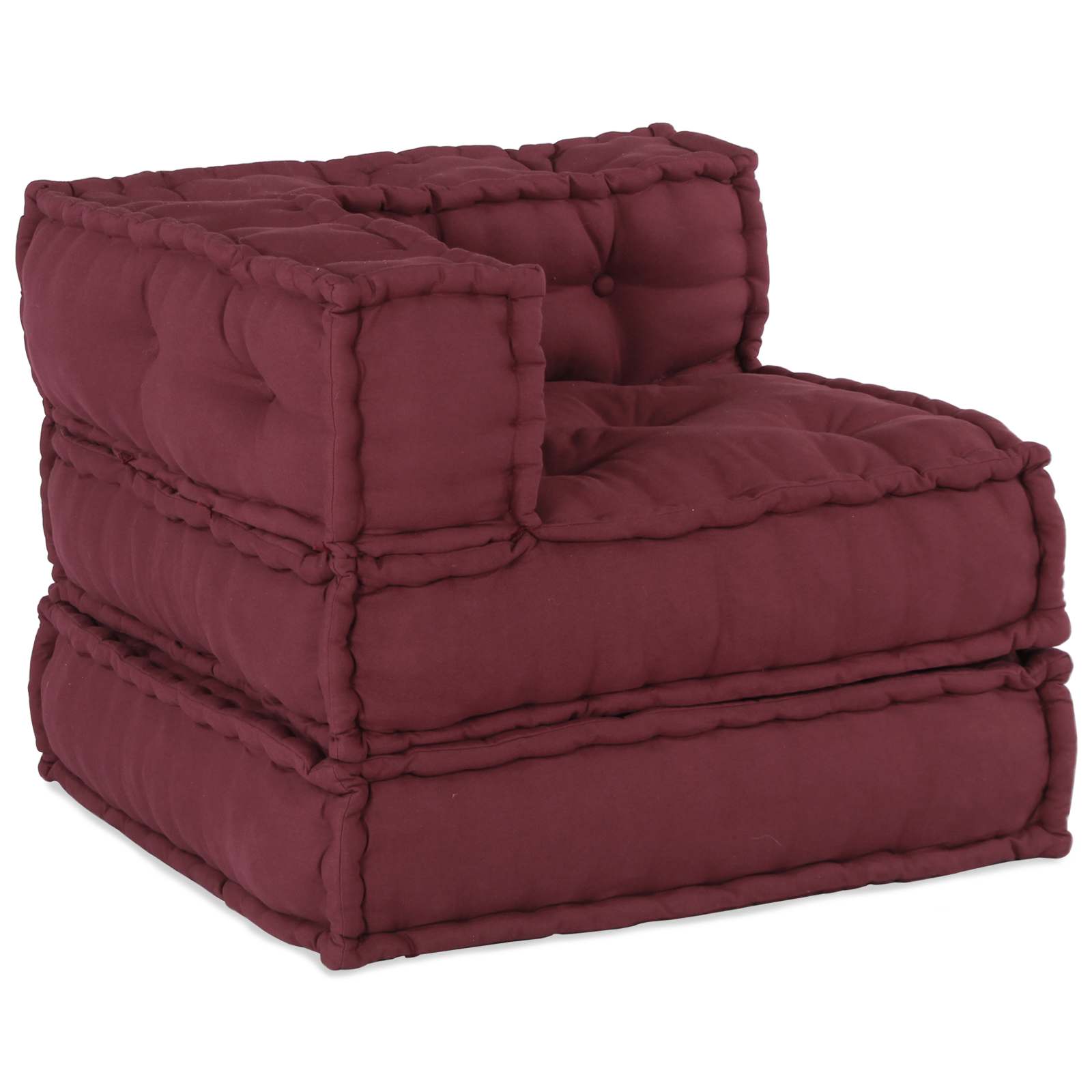 Unità di Divano Modulare 3 pcs Bordeaux Tessuto | homemem39