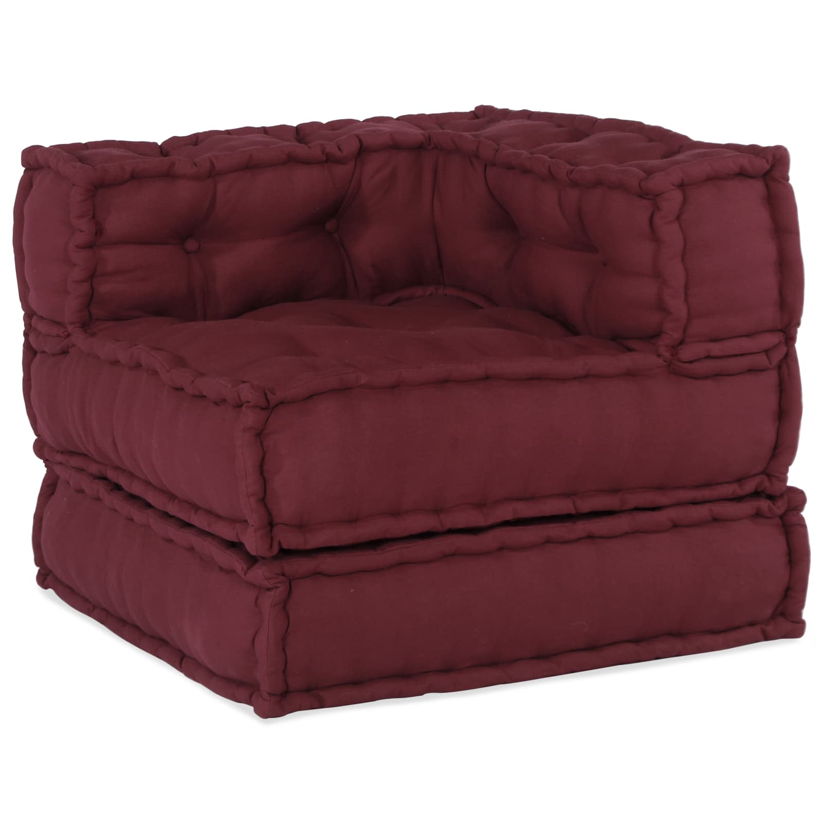 Unità di Divano Modulare 3 pcs Bordeaux Tessuto | homemem39