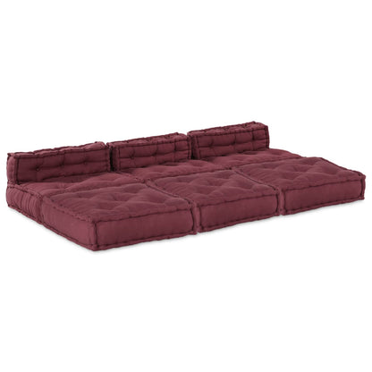 Unità di Divano Modulare 4 pcs Bordeaux Tessuto | homemem39
